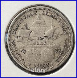 10-1893 Columbian Exposition Commemorative Half Dollar, 90% Silver