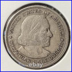 10-1893 Columbian Exposition Commemorative Half Dollar, 90% Silver