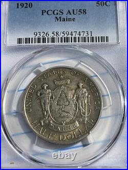 1820-1920 Pcgs Au58 1820-1920 Maine Centenial 50 Cent Coin