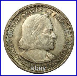 1892 50C Columbian Silver Commemorative- Choice AU TONED- SMH1501
