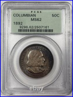 1892 50c MS62 Columbian Commemorative Half Dollar PCGS OGH Old Green Holder