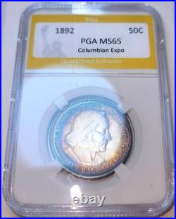 1892-Chicago Columbian Expo Commemorative Silver Half Dollar- MS65 Gem Toning