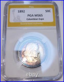 1892-Chicago Columbian Expo Commemorative Silver Half Dollar- MS65 Gem Toning
