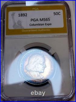 1892-Chicago Columbian Expo Commemorative Silver Half Dollar- MS65 Gem Toning