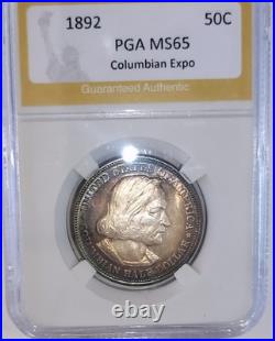 1892-Chicago Columbian Expo Commemorative Silver Half Dollar- MS65 Gem Toning