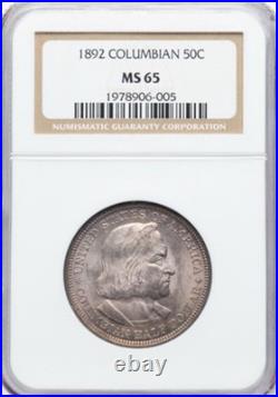 1892 Chicago Columbian Expo Silver Half Dollar-NGC MS 65-Pleasant Toning