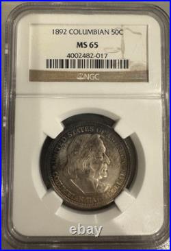 1892 Columbian 50c NGC MS 65
