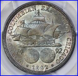 1892 Columbian 50c Silver Half Dollar PCGS MS 65 CAC Approved Stunningly Toned 1892 Columbian 50c Silver Half Dollar PCGS MS 65 CAC Approved Stunningly Toned