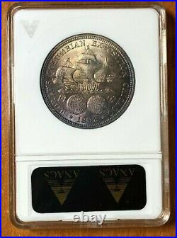1892 Columbian Expo. Half-dollar Silver Uncirculated Coin Certified Anacs-ms64
