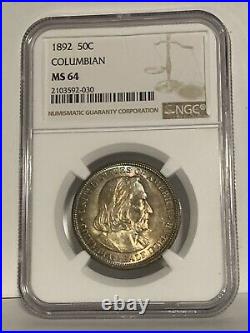 1892 Columbian commemorative half dollar-NGC MS64