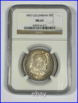 1892 NGC MS65 Classic Commemorative Columbian Half Dollar Coin-Price Guide $350