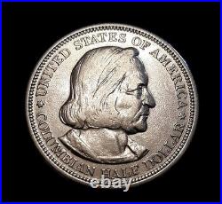 1892 Very Detailed Nice Columbian Exposition Commorative Half Dollar 90% Silver