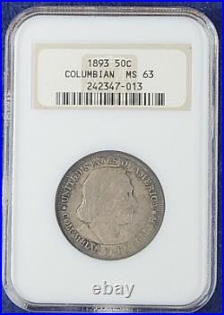 1893 50C Columbian Exposition Commemorative Half Dollar NGC MS63 High Grade