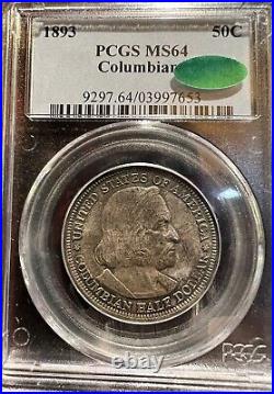 1893 Colombian Exposition Half Dollar PCGS MS64 CAC Certified