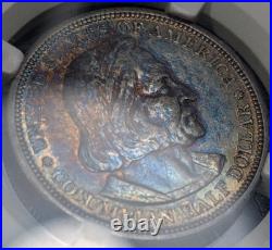 1893 Columbian Commem Silver Half Dollar NGC AU55 STUNNING TONER! Ships Free