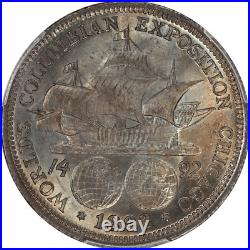 1893 Columbian Commemorative Half Dollar 50c, PCGS MS 64 Lustrous Nice Toning