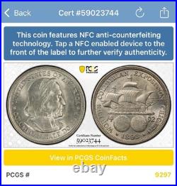 1893 Columbian Expo Half Dollar PCGS MS64 Nice White Coin 1893 Columbian Expo Half Dollar PCGS MS64 Nice White Coin
