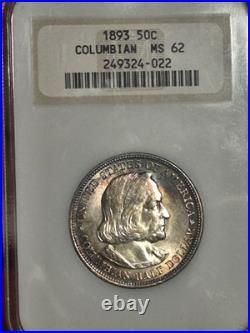1893 Columbian Half 50c Toned