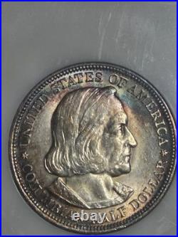 1893 Columbian Half 50c Toned