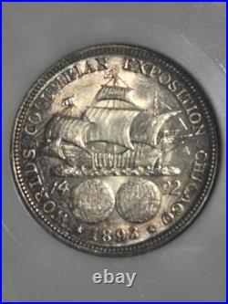 1893 Columbian Half 50c Toned