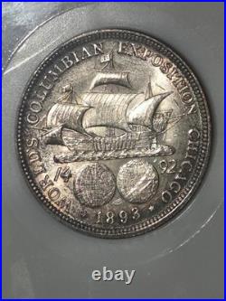 1893 Columbian Half 50c Toned