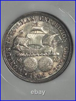 1893 Columbian Half 50c Toned