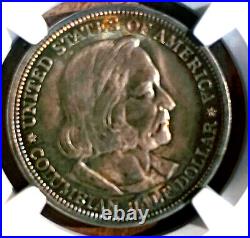 1893 Columbian Silver Commemorative Half Dollar NGC MS-64 CAC Nice Colors