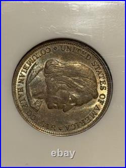 1893 Columbian Silver Half Dollar NGC MS62 Old Fatty Holder/Nice Original Patina