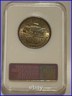 1893 Columbian Silver Half Dollar NGC MS62 Old Fatty Holder/Nice Original Patina