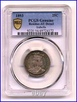 1893 Isabella Commemorative Quarter Dollar PCGS Residue AU details