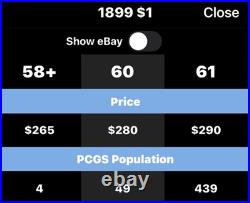 1899 Morgan Ms High Grade Unc Beautiful Color And Hi Pt, Only 330,000 Mint
