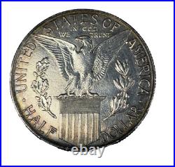 1915 S Panama Pacific Commemorative Half Dollar Cleaned Long Ago Nice Toning