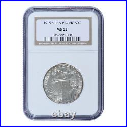 1915-S Panama Pacific Commemorative Silver Half Dollar NGC MS63
