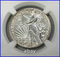 1915 S Panama Pacific Commemorative Silver Half Dollar NGC UNC Details Cleaned