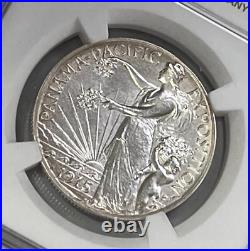 1915 S Panama Pacific Commemorative Silver Half Dollar NGC UNC Details Cleaned