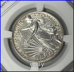 1915 S Panama Pacific Commemorative Silver Half Dollar NGC UNC Details Cleaned