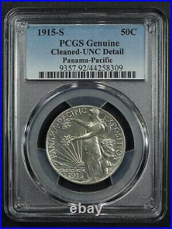1915 S Panama Pacific Pan-Pac Silver Commemorative Half Dollar PCGS UNC Detail