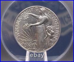 1915 S/S Panama Pacific Commemorative Half Dollar 50c ANACS AU53 #696