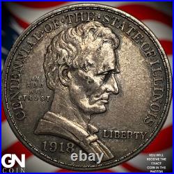 1918 ILLINOIS LINCOLN Commemorative Half Dollar Z5865 1918 ILLINOIS LINCOLN Commemorative Half Dollar Z5865