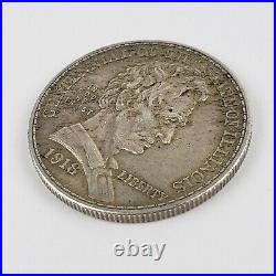 1918 Illinois Lincoln Commemorative Centennial Silver Half Dollar 50c Coin