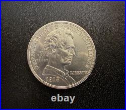 1918 LINCOLN ILLINIOS Silver Commemorative Half Dollar 50C Gem BU Uncirculated