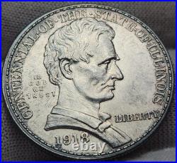 1918 Lincoln Commem Half Dollar Choice BU Nice Eye Appeal & Strike CH-18L 1918 Lincoln Commem Half Dollar Choice BU Nice Eye Appeal & Strike CH-18L
