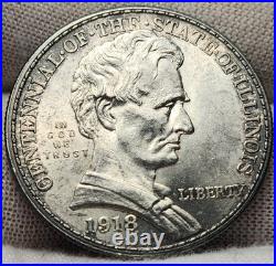 1918 Lincoln Commem Half Dollar Choice BU Nice Eye Appeal & Strike CH-18L 1918 Lincoln Commem Half Dollar Choice BU Nice Eye Appeal & Strike CH-18L