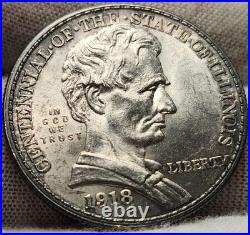 1918 Lincoln Commem Half Dollar Choice BU Nice Eye Appeal & Strike CH-18L 1918 Lincoln Commem Half Dollar Choice BU Nice Eye Appeal & Strike CH-18L