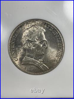 1918 Lincoln Commemorative Half Dollar 50c NGC MS64 Rare White Label Holder