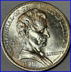 1918 Lincoln Commemorative Half Dollar, Lustrous Superb Gem BU++