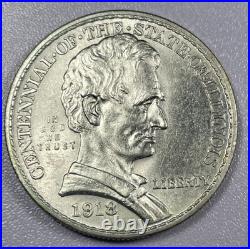 1918 Lincoln/Illinois 100th Ann Silver Half-Dollar Nice coin at a Great Price