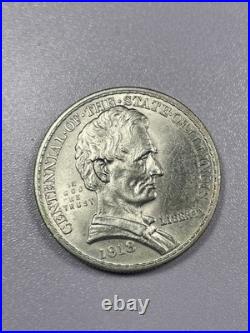 1918 Lincoln/Illinois 100th Ann Silver Half-Dollar Nice coin at a Great Price