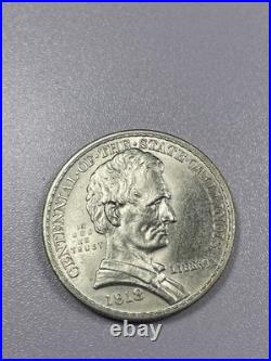 1918 Lincoln/Illinois 100th Ann Silver Half-Dollar Nice coin at a Great Price