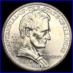 1918 Lincoln Illinois Commemorative Half Dollar J4681